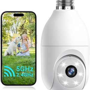 Light Bulb Security Camera Wireless Indoor
