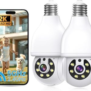 2K Light Bulb Security Camera
